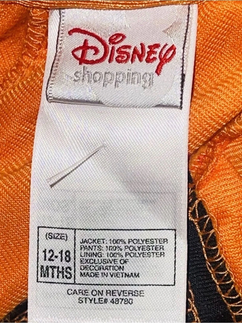 Disney Shopping Finding Nemo Orange ClownFish 2-piece Costume Sz 12-18M